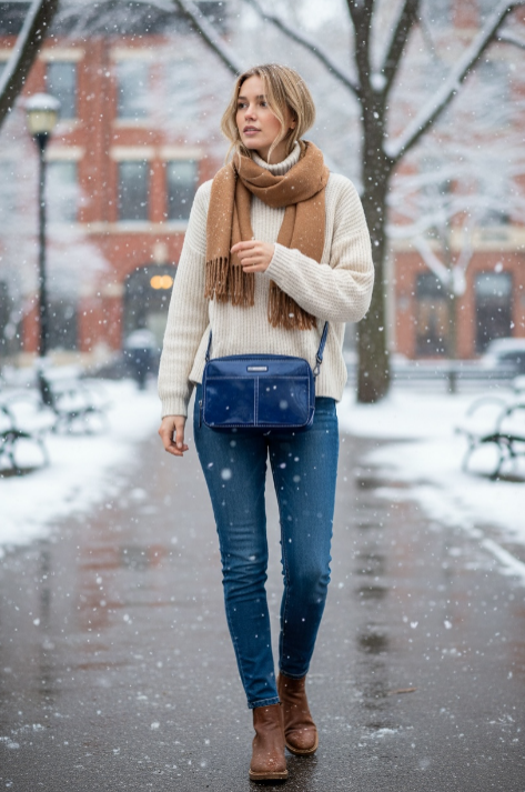Crossbody Purse - Double zip